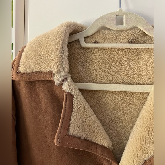 VINTAGE 1960s Shearling Lambskin Wool Coat • David Church Californian • Size 38 - Picture 3 of 10